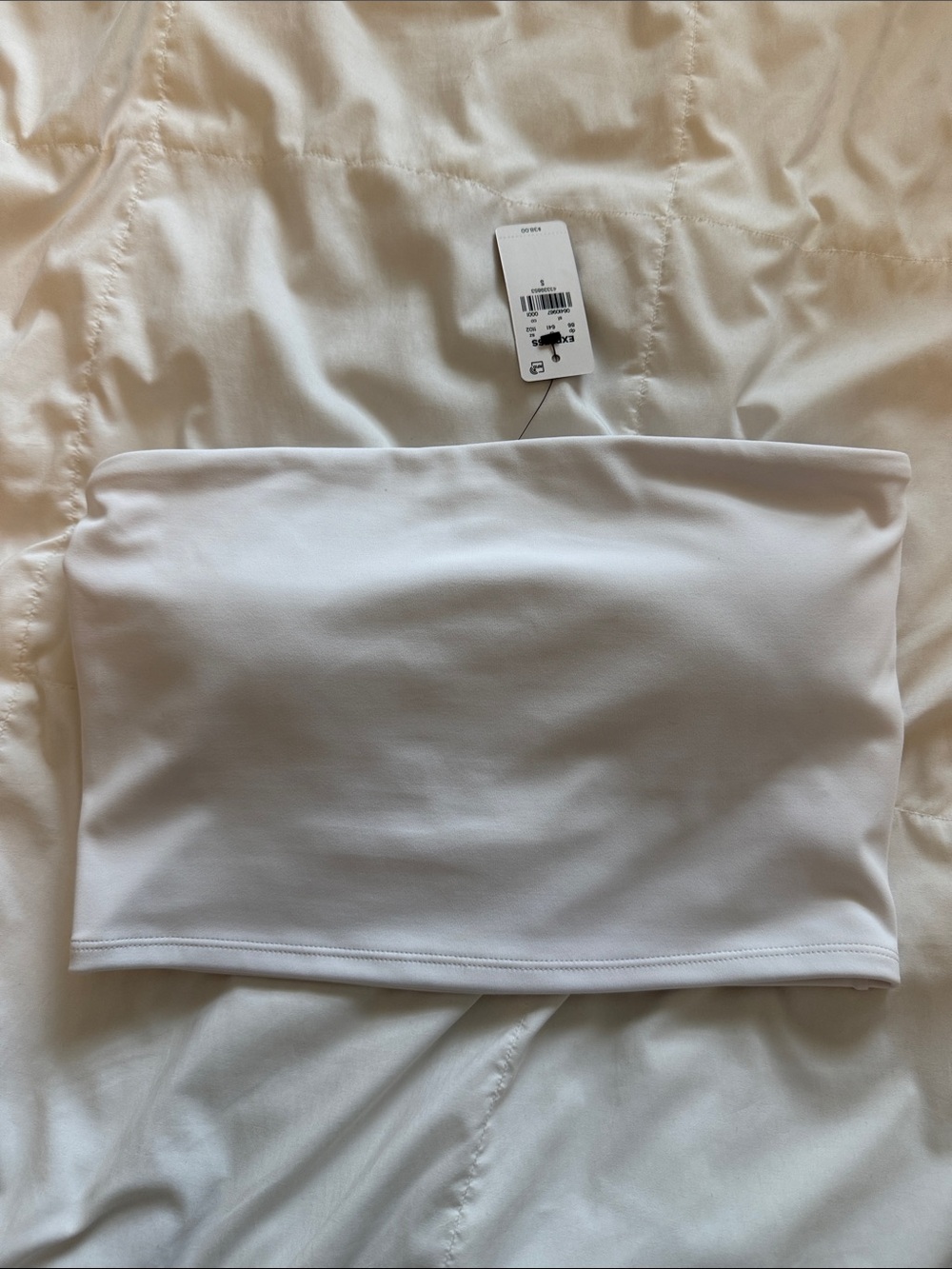 NWT express white cropped tube top